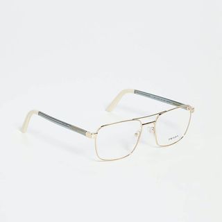 Prada + Metal Aviator Glasses