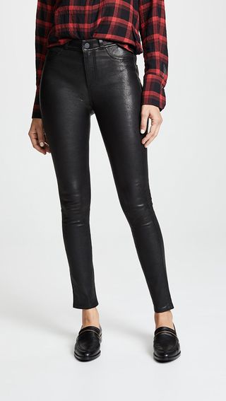 Paige + Hoxton Stretch Leather Pants