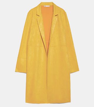 Zara + Faux Suede Coat