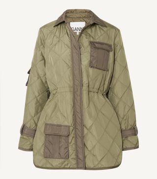 Ganni + Quilted Shell Jacket