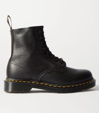 Dr Martens + 1460 Lace-Up Textured-Leather Ankle Boots