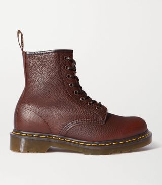 Dr Martens + 1460 Lace-Up Tetured-Leather Ankle Boots