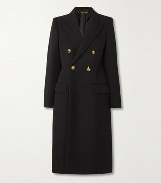 Givenchy + Double-Breasted Wool-Twill Coat