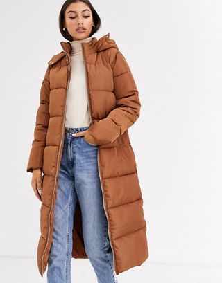 Glamorous + Longline Padded Coat