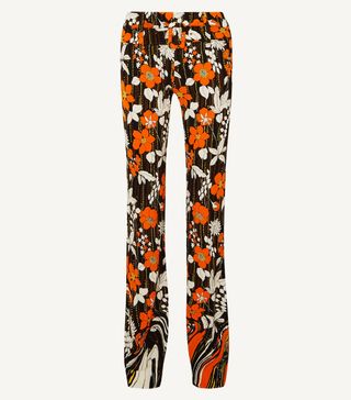 Prada + Floral-Print Crepe Straight-Leg Pants