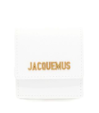Jacquemus + Grained-Leather Coin-Purse Bracelet