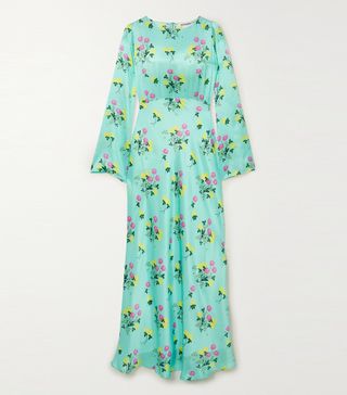 Bernadette + Jane Floral-Print Silk-Satin Maxi Dress