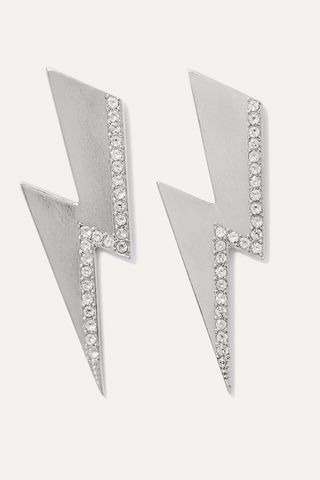 Isabel Marant + Flash Silver-Tone Crystal Earrings