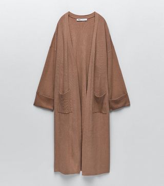 Zara + Long Knit Cardigan