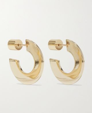 Jennifer Fisher + Drew Huggies Gold-Plated Hoop Earrings