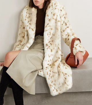 Faz Not Fur + Snow Lynx Animal-Print Faux Fur Coat