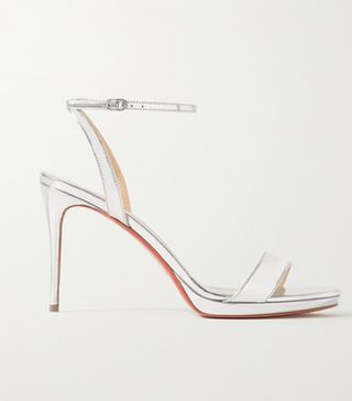 Christian Louboutin + Queen 100 Metallic Patent-Leather Sandals