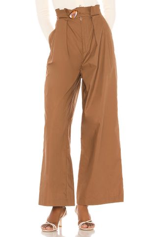 L'Academie + The Page Pant in Pecan Brown
