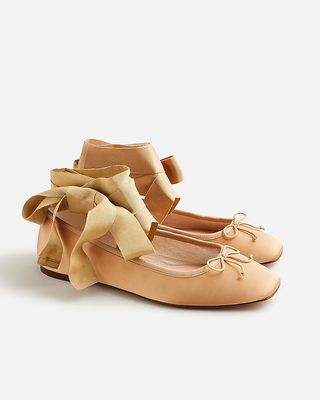 J.Crew + Quinn Lace-Up Ballet Flats