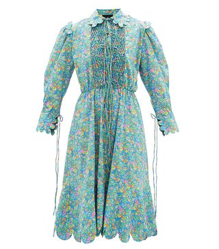 Horror Vacui + Electra Smocked Floral-Print Cotton Dress