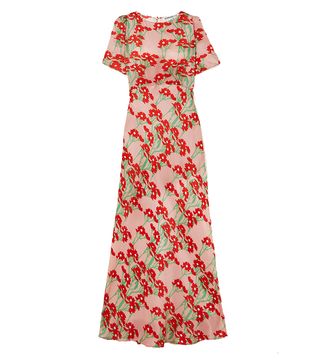 Bernadette + Jane Floral-Print Silk-Satin Maxi Dress