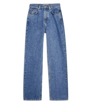 Topshop + Mid Blue 90s Straight Jeans