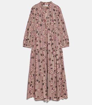 Zara + Voluminous Printed Dress