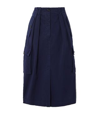 Dries Van Noten + Savannah Cotton-Twill Skirt