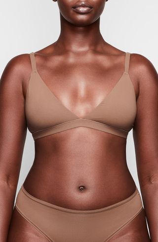 Skims + Fits Everybody Triangle Bralette in Oxide