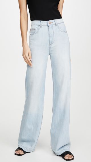DL1961 + Hepburn High Rise Wide Leg Jeans