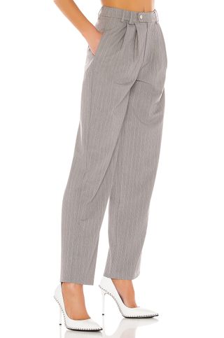 Danielle Guizio + Classic Trouser Pant in Grey