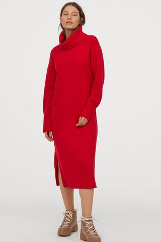 H&M + Knit Cowl-Neck Dress