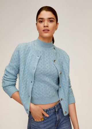 Mango + Combined Knitted Cardigan