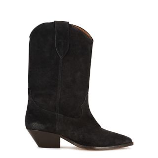 Isabel Marant + Duerto 50 Black Suede Western Boots