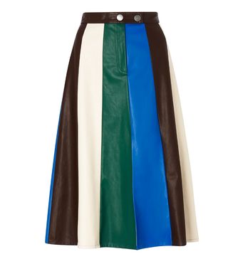 Kitri + Tatiana Faux Leather Midi Skirt