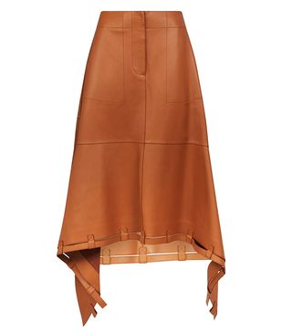 Loewe + Leather Drawstring Skirt