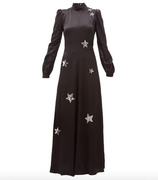 Bella Freud + Ophelia Sequinned-Star Satin Gown