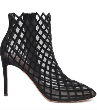 Alaïa + Suede and Mesh Ankle Boots
