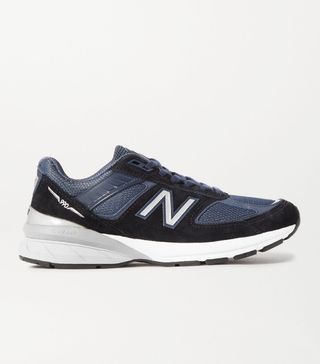 New Balance + 990v5 Suede, Mesh and Leather Sneakers
