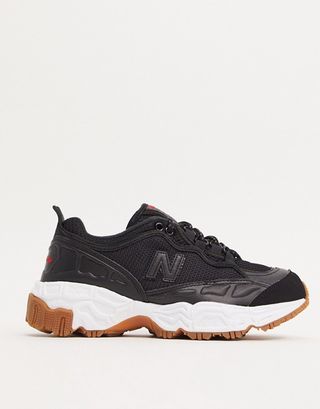 New Balance + 801 Chunky Trail Trainers in Black