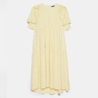 Zara + Loose-Fitting Textured Dress