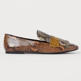 H&M + Snake Print Loafers