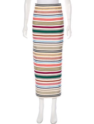 Rosie Assoulin + Striped Midi Skirt