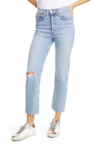Re/Done + Originals High Waist Stovepipe Jeans