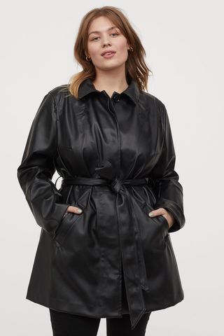 H&M+ + Faux Leather Coat