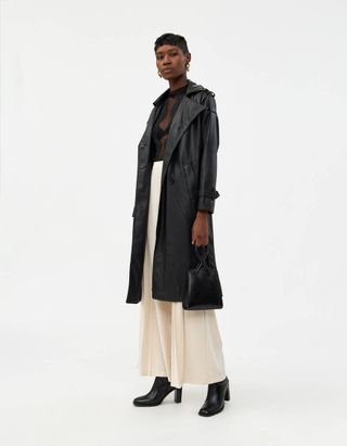 Stelen + Dafina Faux Leather Trench Coat