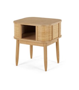 Made + Liana Bedside Table in Ash and Rattan