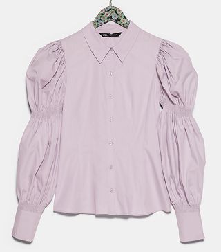 Zara + Stretchy Poplin Shirt