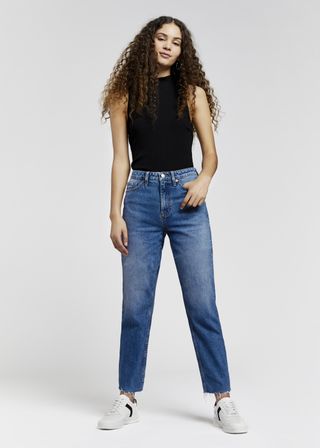 Topshop + Considered Mid Blue Straight Jeans