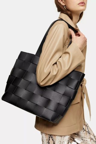 Topshop + Weave Black Tote Bag