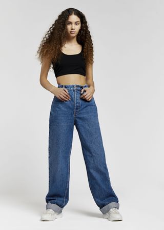 Topshop + Considered Topshop One Oversized Mom Tapered Jeans