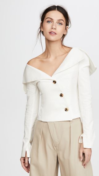 A.W.A.K.E Mode + Off Shoulder Jacket Top