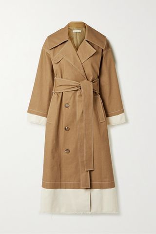Rejina Pyo + Gladys Paneled Cotton-Blend Canvas and Drill Trench Coat