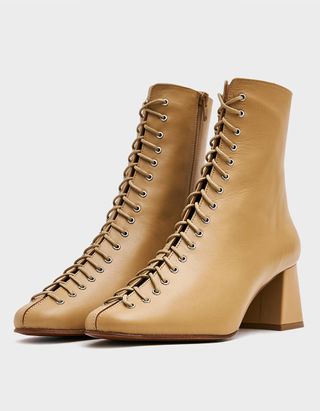 BY FAR + Becca Ankle Boot in Cream