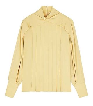 The Row + Gilia Pleated Silk Blouse